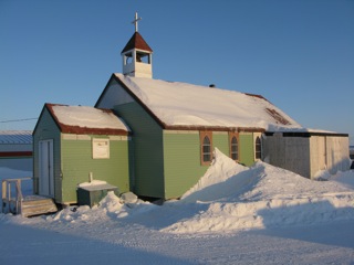 Small church in the center of Resolute Bay.