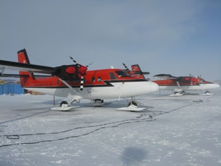 Ken Borek Air (Calgary) ski equipped Twin Otters are one of the work horses for Arctic Science.