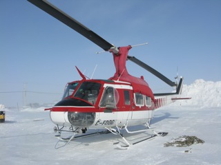 The larger Bell 212 helicopter