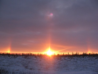 An Alaskan sunrise parhelion or 