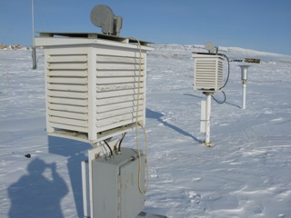 Weather monitoring equipment at Eureka Weather Station.