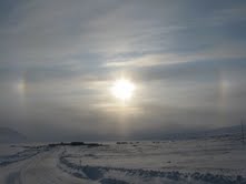  A sun dog - or parahelia (Greek meaning 