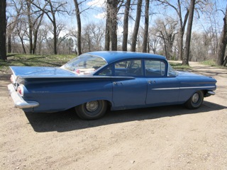 Art's old '59 Chevrolet Biscayne, on a road trip to the North Dakota Badlands.