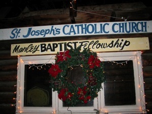The Catholic - Baptist church in Manley Hot Springs, Alaska